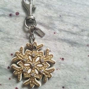 Coach Golden Snowflake Keychain